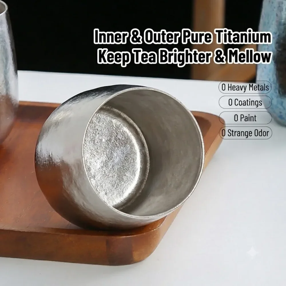 Double Wall Mug - Taza de café de titanio puro