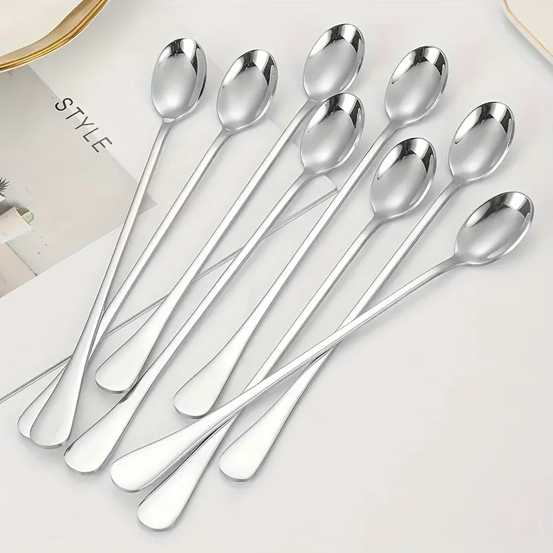 Coffee Tea Sugar Set - Juego de cucharas de mango largo
