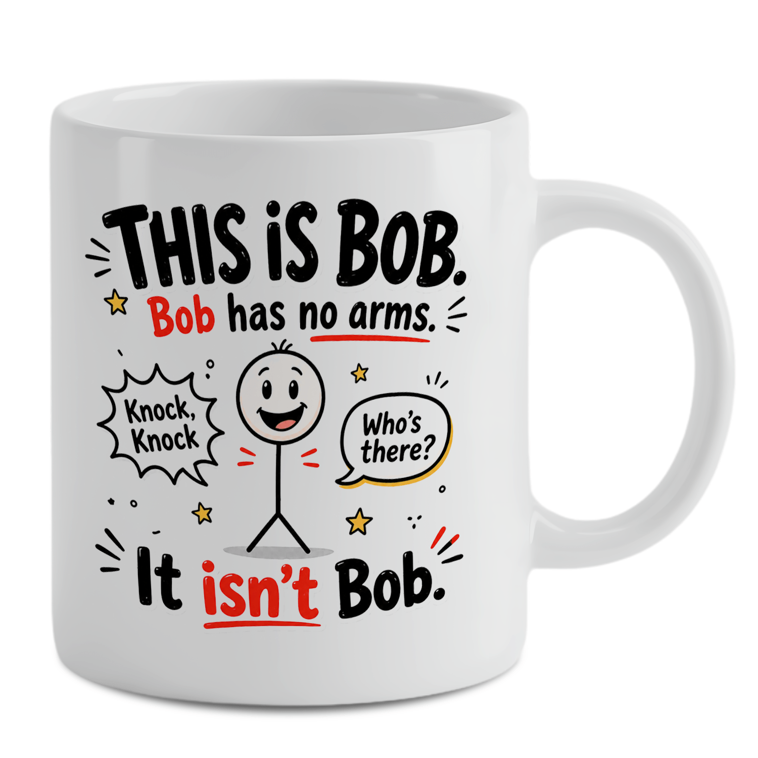 Coffee Tea Joke - Taza de Café de Cerámica Blanca