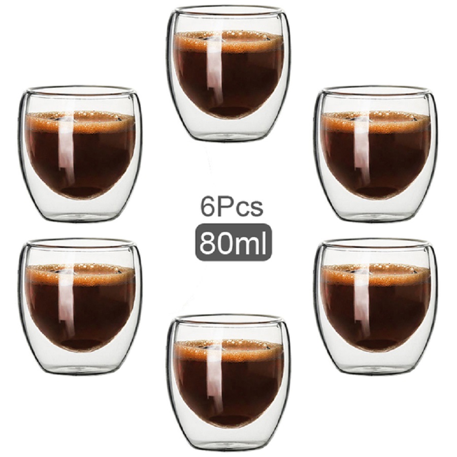 Coffee Tea Sugar Set - Tazas de café de vidrio de