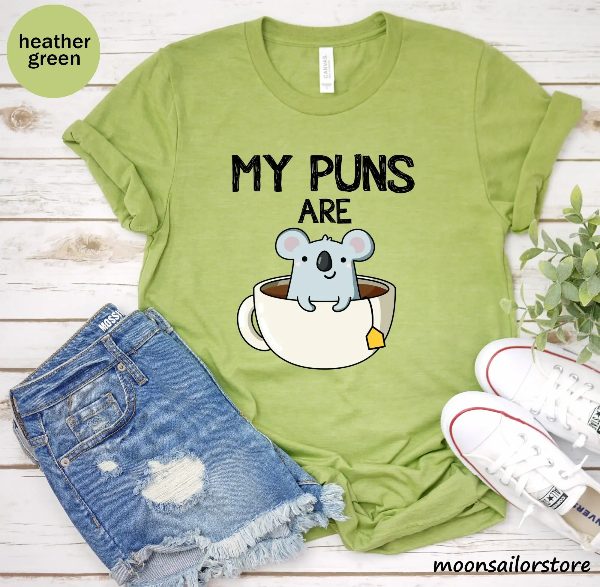 Coffee Tea Joke - Camiseta con diseño de koala y