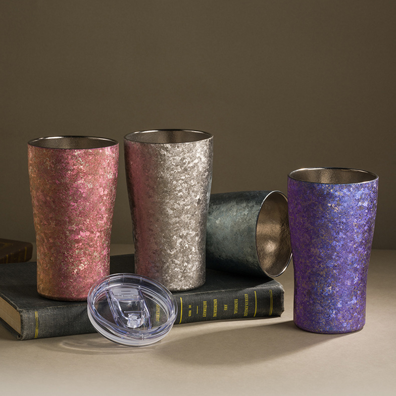 Double Wall Mug - Tazas de titanio de 300 ml,