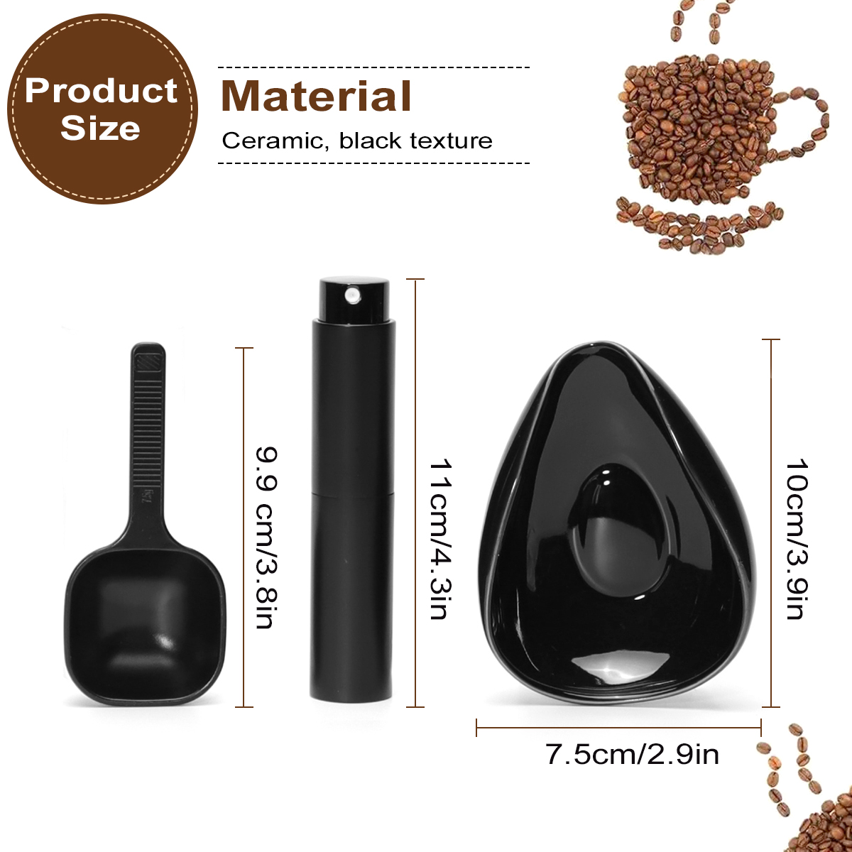 Juego de taza y cuchara dosifi - Coffee Tea Set reseña y precio