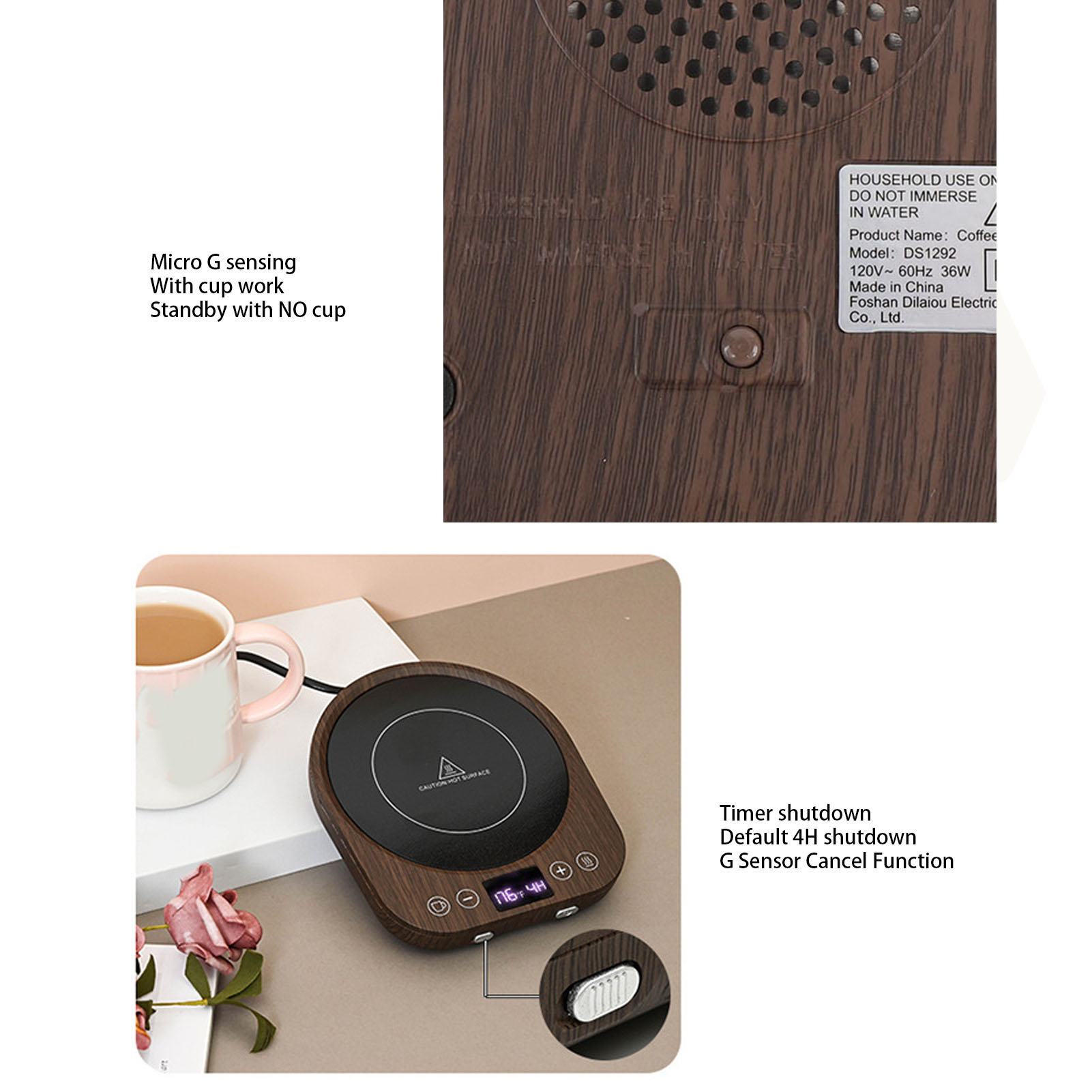 Calentador de tazas 36W calent - Coffee Tea And Cocoa reseña y precio
