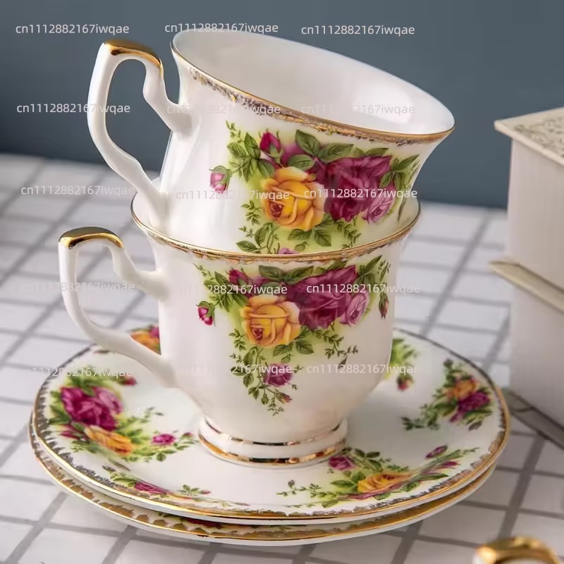 Juego de Café de Porcelana Eur - Coffee Tea English reseña y precio