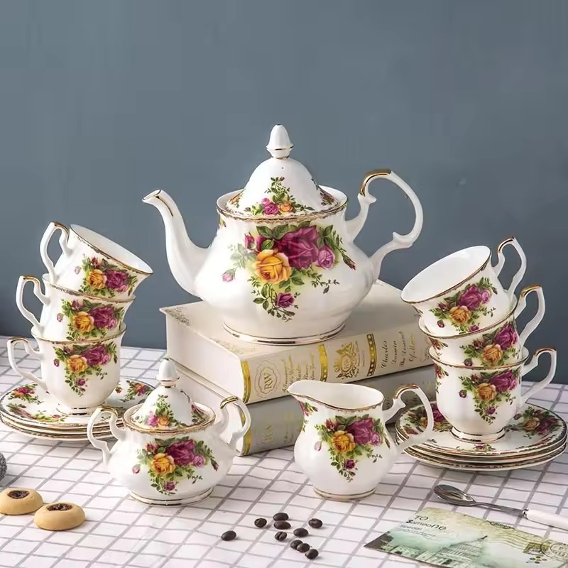 Juego de Café de Porcelana Eur - Coffee Tea English reseña y precio