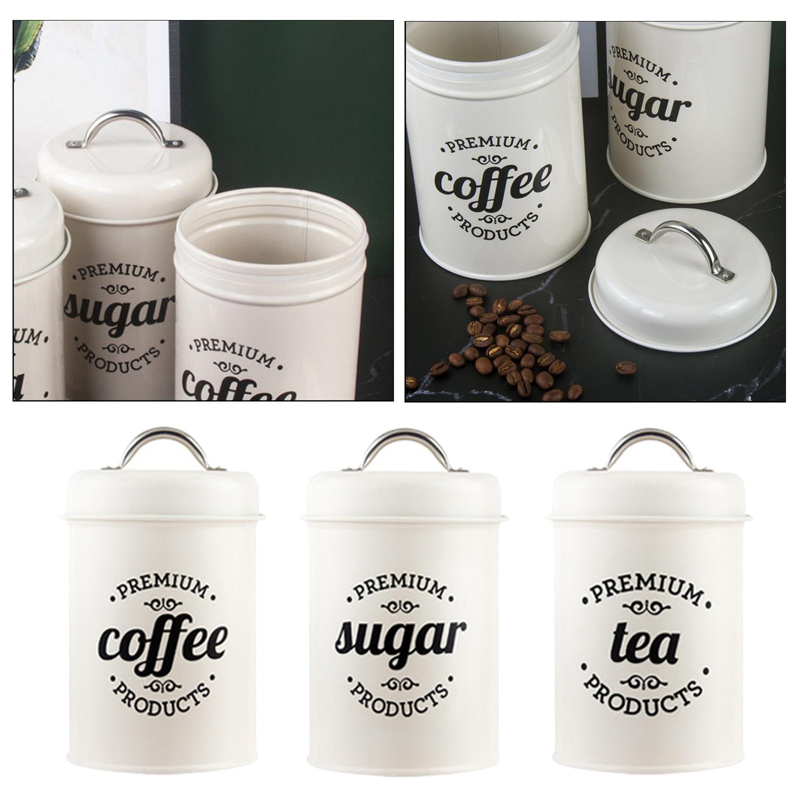 Recipientes Metálicos Hermétic - Coffee Tea And Sugar Canister Set reseña y precio