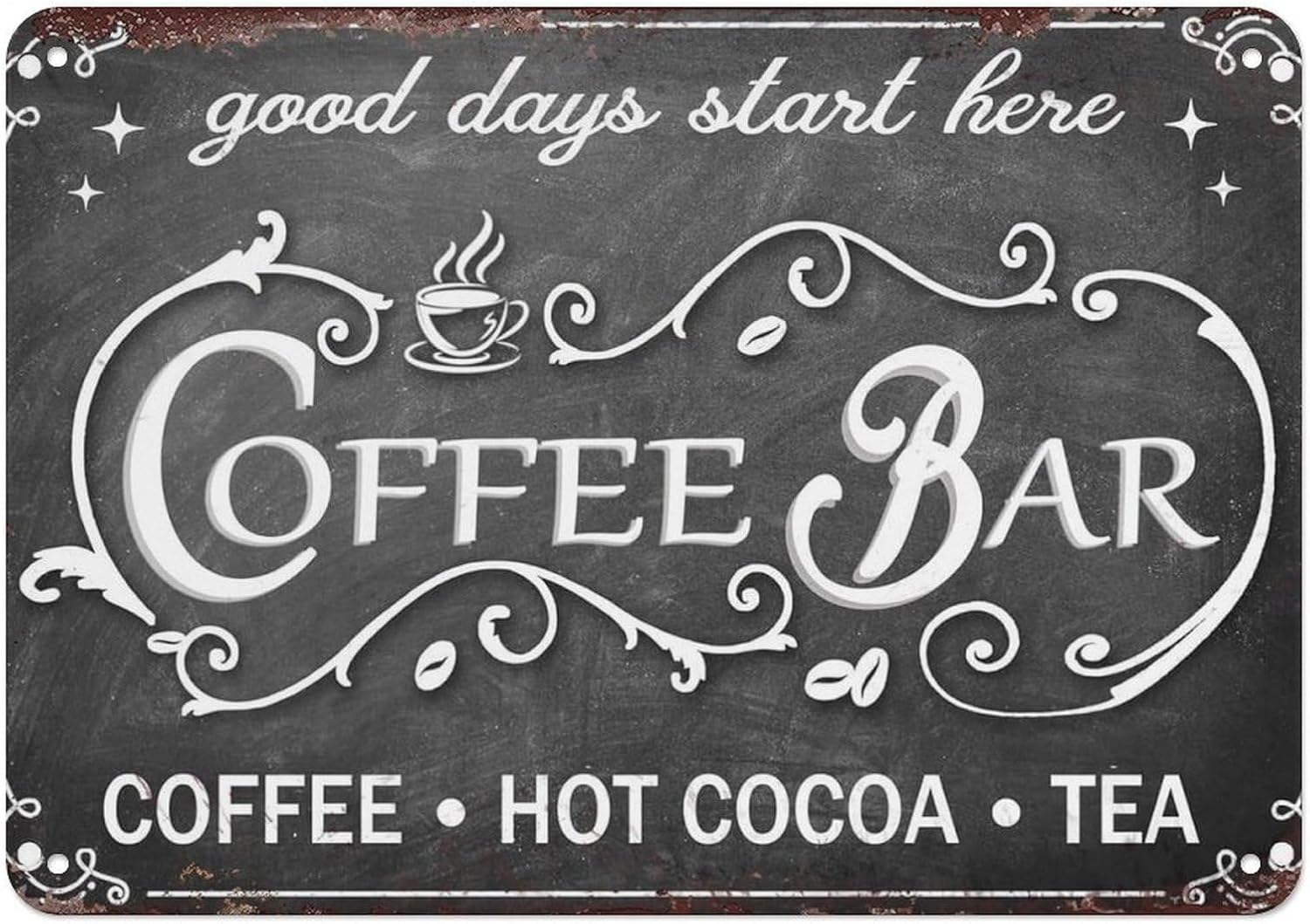 Letrero Vintage para Cafetería - Coffee Tea And Cocoa reseña y precio