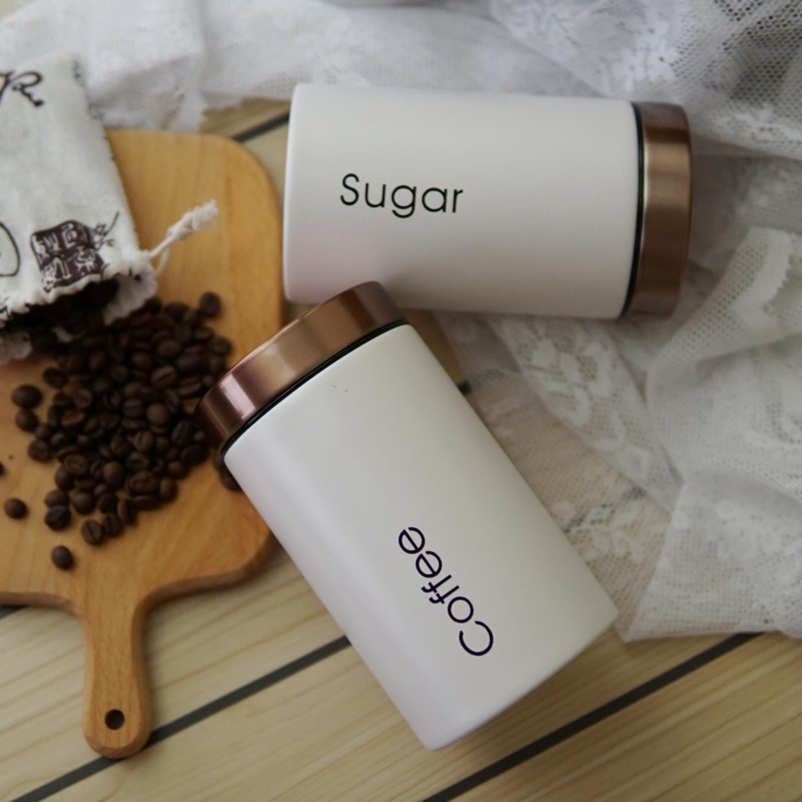 Juego de Recipientes Metálicos - Coffee Tea And Sugar Canister Set reseña y precio