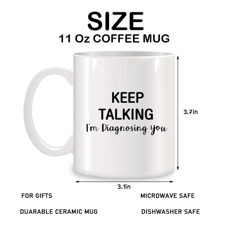 Tazas Keep Talking I'm Diagnos - Coffee Tea Friends reseña y precio