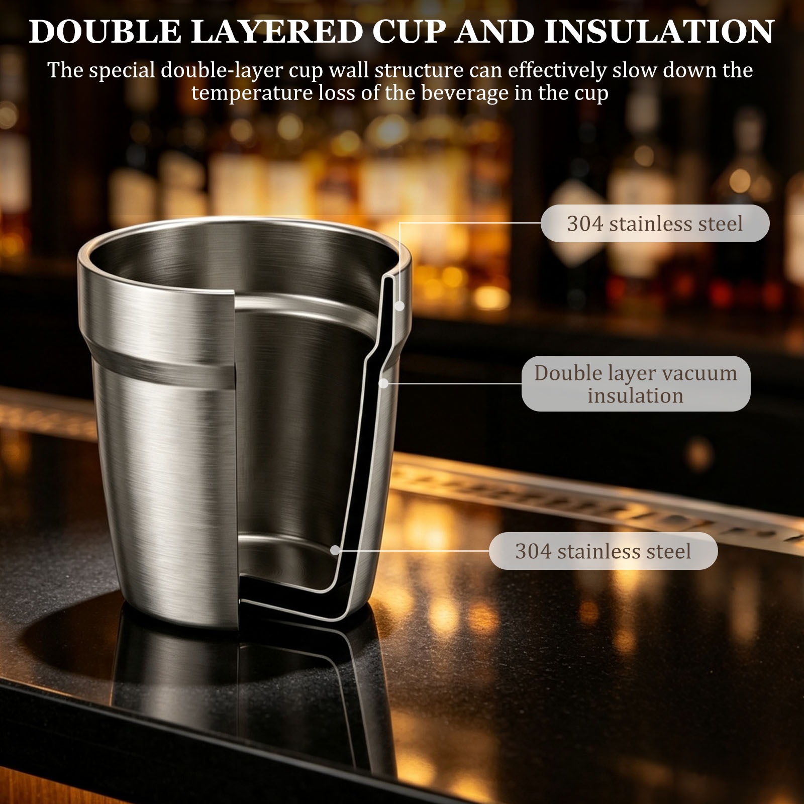 5/10 piezas de tazas apilables - Double Wall Mug reseña y precio