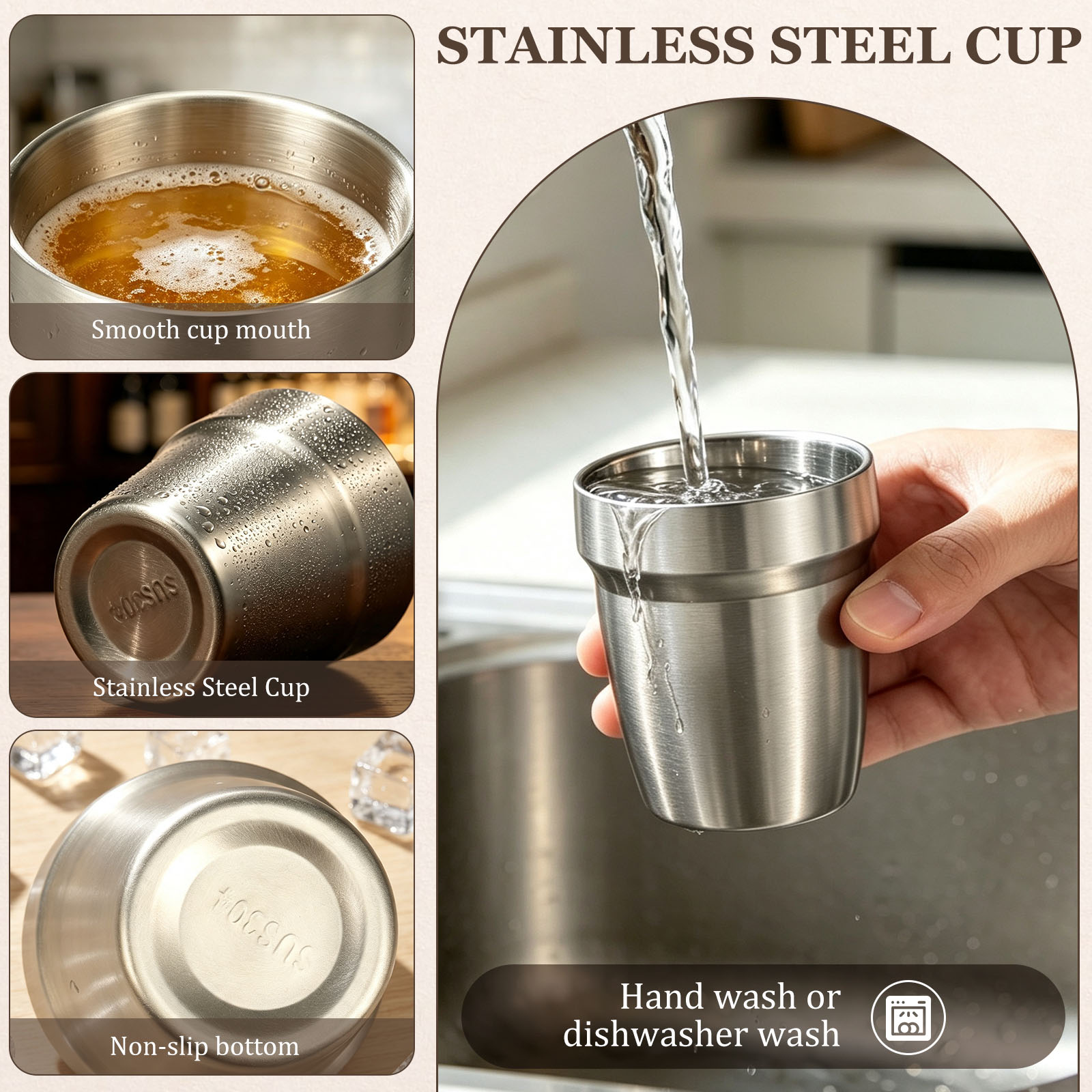 5/10 piezas de tazas apilables - Double Wall Mug reseña y precio