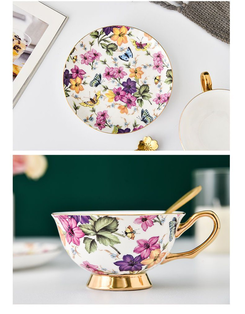 Juego de Taza y Platillo de Ca - Coffee Tea English reseña y precio
