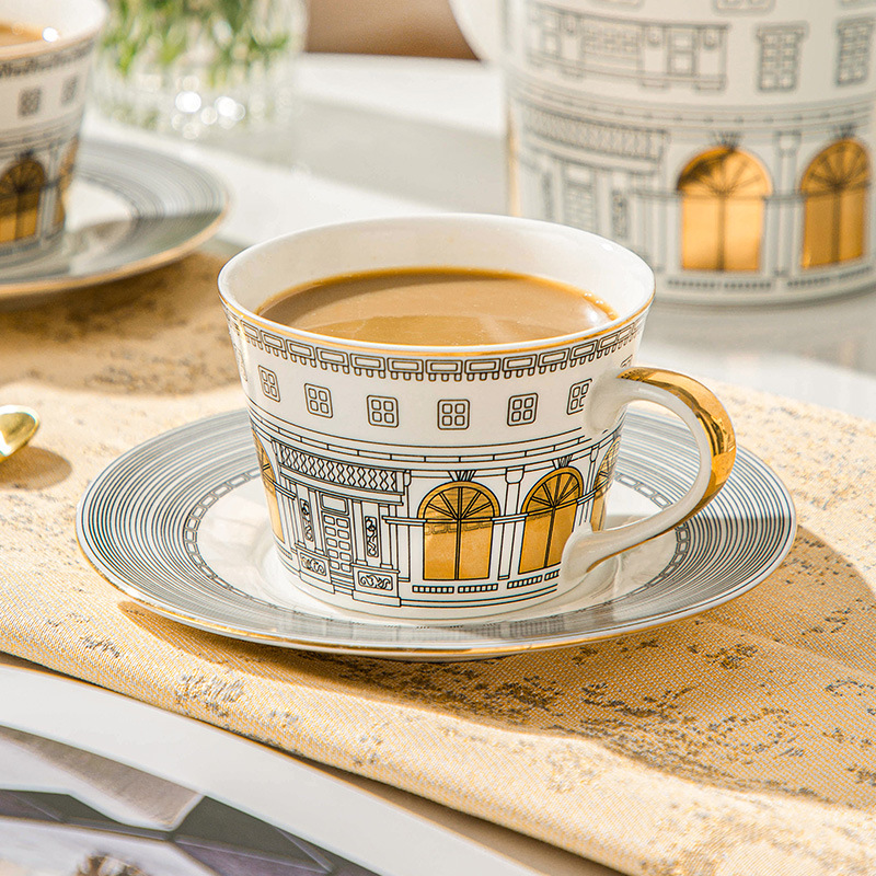 Taza arquitectónica y platillo - Coffee Tea Sugar Set reseña y precio
